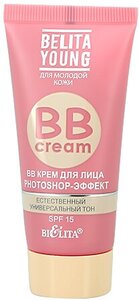 Крем для лица BIELITA YOUNG BB CREAM Photoshop-эффект 30 мл