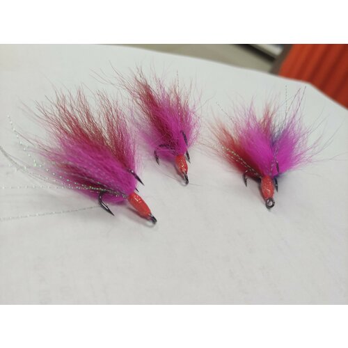 Набор мушек для горбуши на тройниках 3 шт