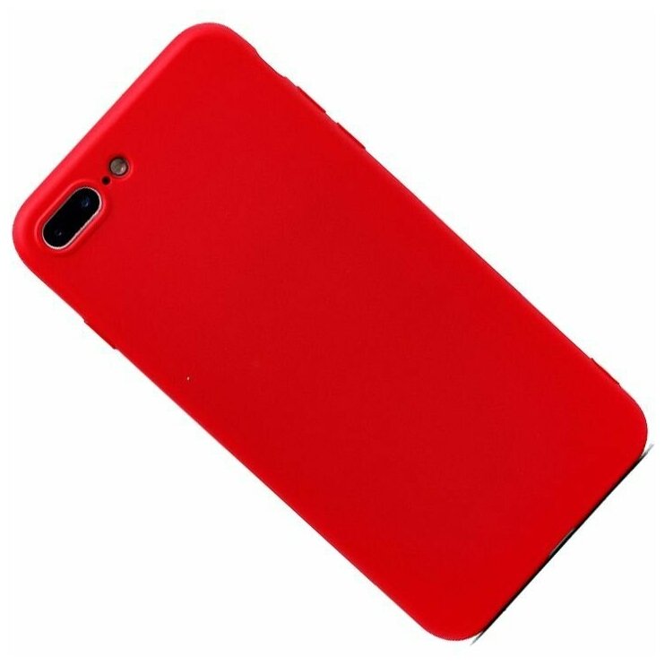 Чехол для iPhone 7 Plus, iPhone 8 Plus силиконовый Soft Touch 2 <красный>