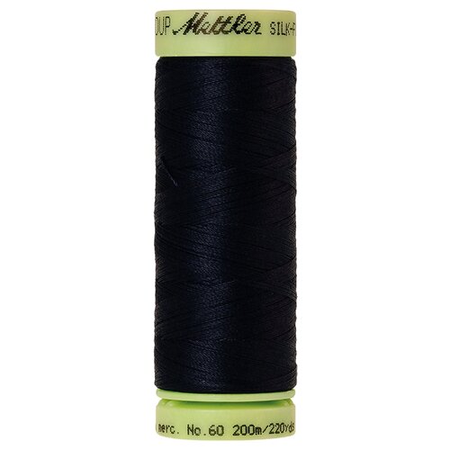 Нить для машинного квилтинга SILK-FINISH COTTON 60, 200 м 100% хлопок 0821 Darkest Blue ( 9240-0821 )