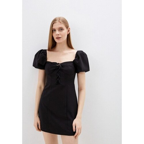 Платье-бюстье приталенное с фигурным вырезом и шнуровкой Befree 2321737529-50-M черный размер M