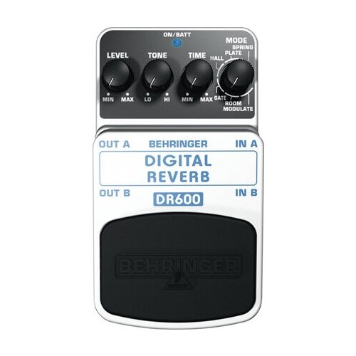 Behringer DR600 педаль цифровой ревербератор для гитар, бас-гитар и клавишных behringer dr600 педаль цифровой ревербератор для гитар бас гитар и клавишных инструментов