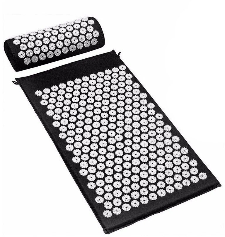 Массажный набор акупунктурный Аппликатор Кузнецова коврик + валик Acupressure Mat Nesh