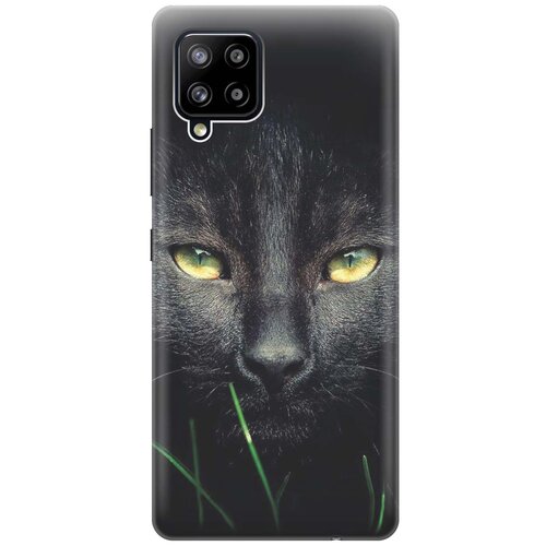 фото Cиликоновый чехол на samsung galaxy a42 / самсунг а42 с принтом "кошка в темноте" gosso