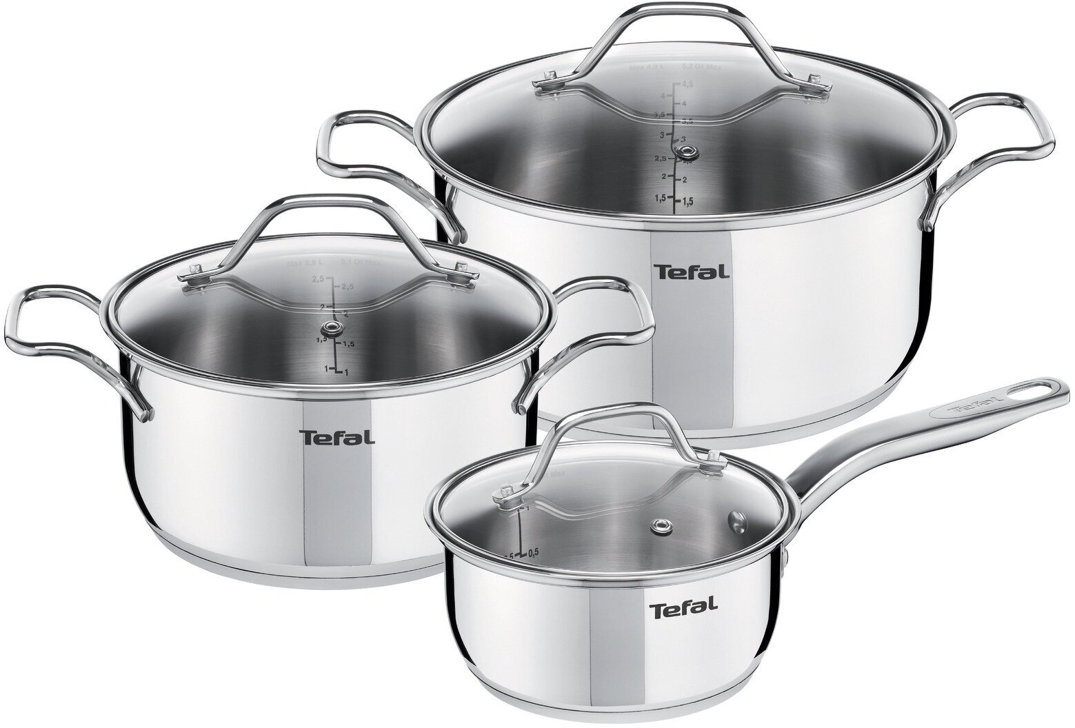 Набор посуды Tefal Intuition A702S685 6 пр. серебристый