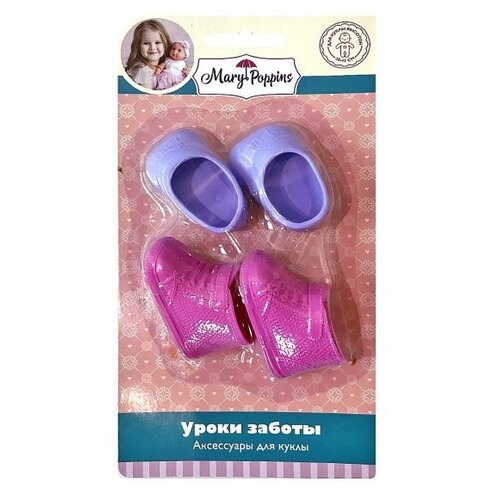 фото Mary poppins обувь для кукол 45130 розовый/голубой