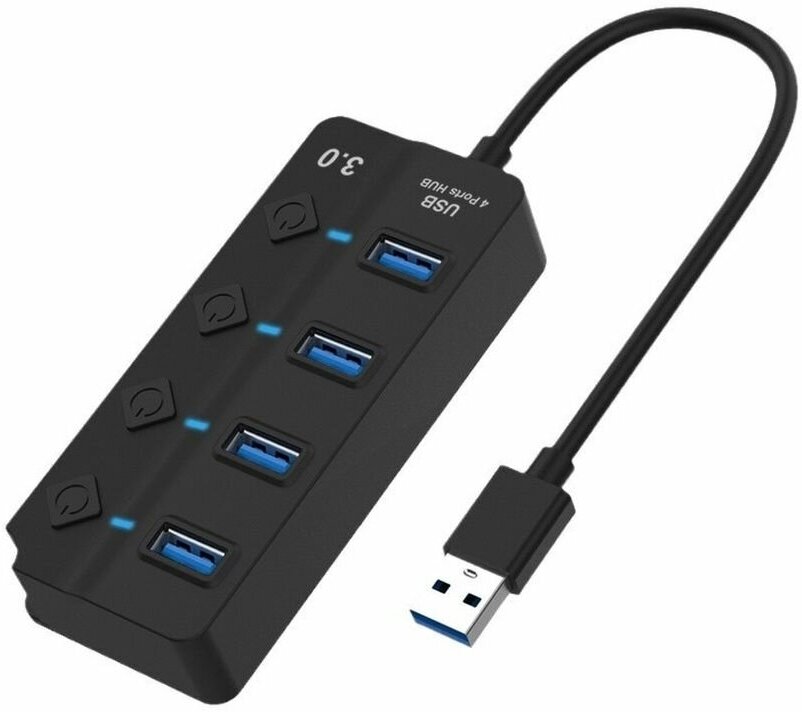 Разветвитель-хаб USB hub с USB 3.0, 4 порта