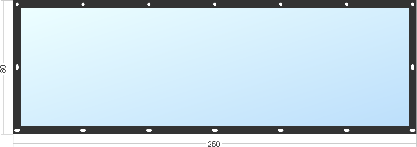 Мягкое окно Софтокна 250х80 см съемное, Французский замок, Прозрачная пленка 0,7мм, Черная окантовка, Комплект для установки - фотография № 3