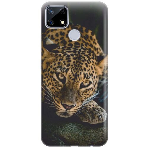 фото Cиликоновый чехол на realme 7i / рилми 7 ай с принтом "загадочный леопард" gosso