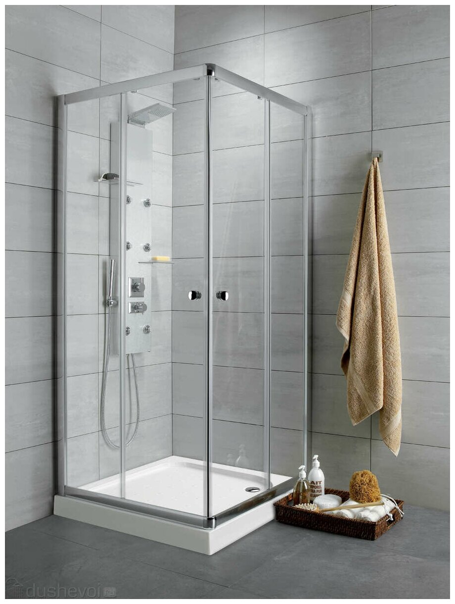 Душевая кабина Radaway Premium C 80 x 80 хром/прозрачное с поддоном