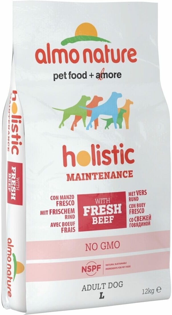 Almo Nature Для взрослых собак Крупных пород с говядиной (Holistic - Large Adult Beef and Rice) 12 кг