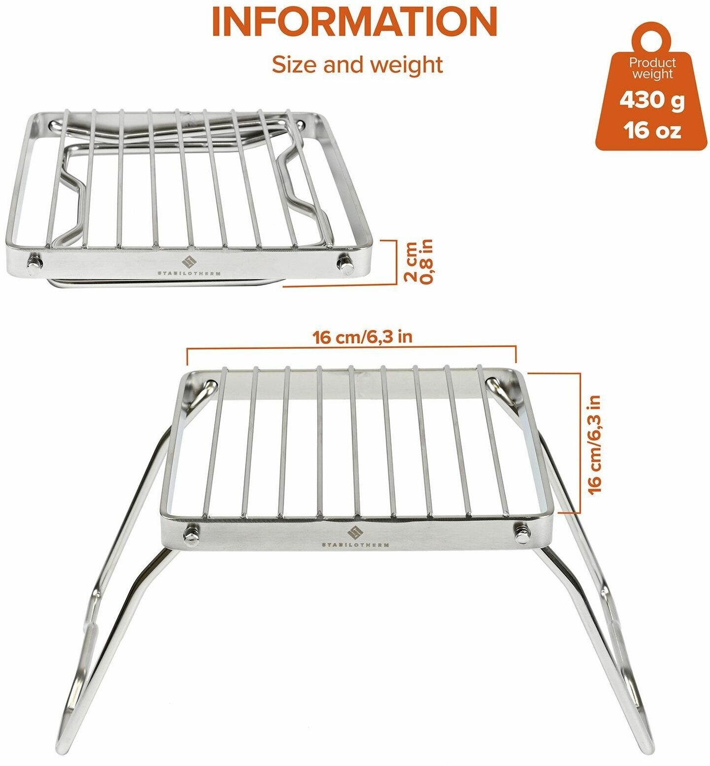 Костровая решетка для барбекю STABILOTHERM BBQ GRID SMALL - фотография № 5