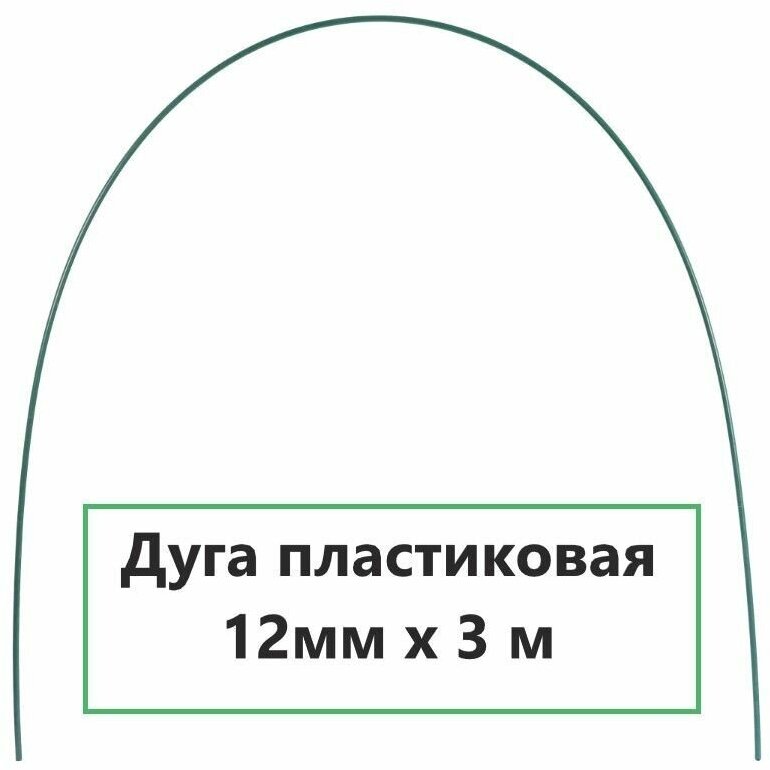 Дуга пластиковая для парника, 12 мм x 3 м. Гибкий и прочный каркас для создания теплиц, совместим со всеми видами укрывного материала, долговечен - фотография № 1