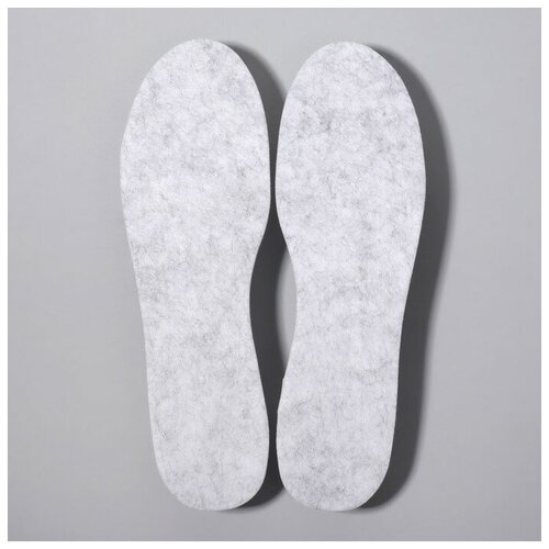 Стельки для обуви, утеплённые, фольгированные, универсальные, 36-45 р-р, пара, цвет серый, 2 штуки