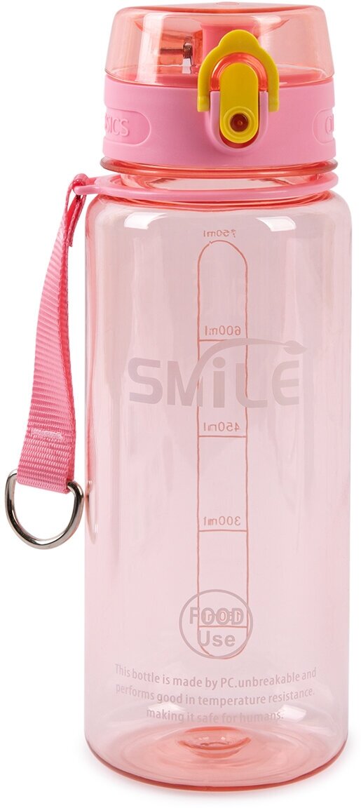 Бутылка пластиковая 750 мл "Lol&Pop" LLP-005 22.5 х 7.6 см №02 розовый - фотография № 1