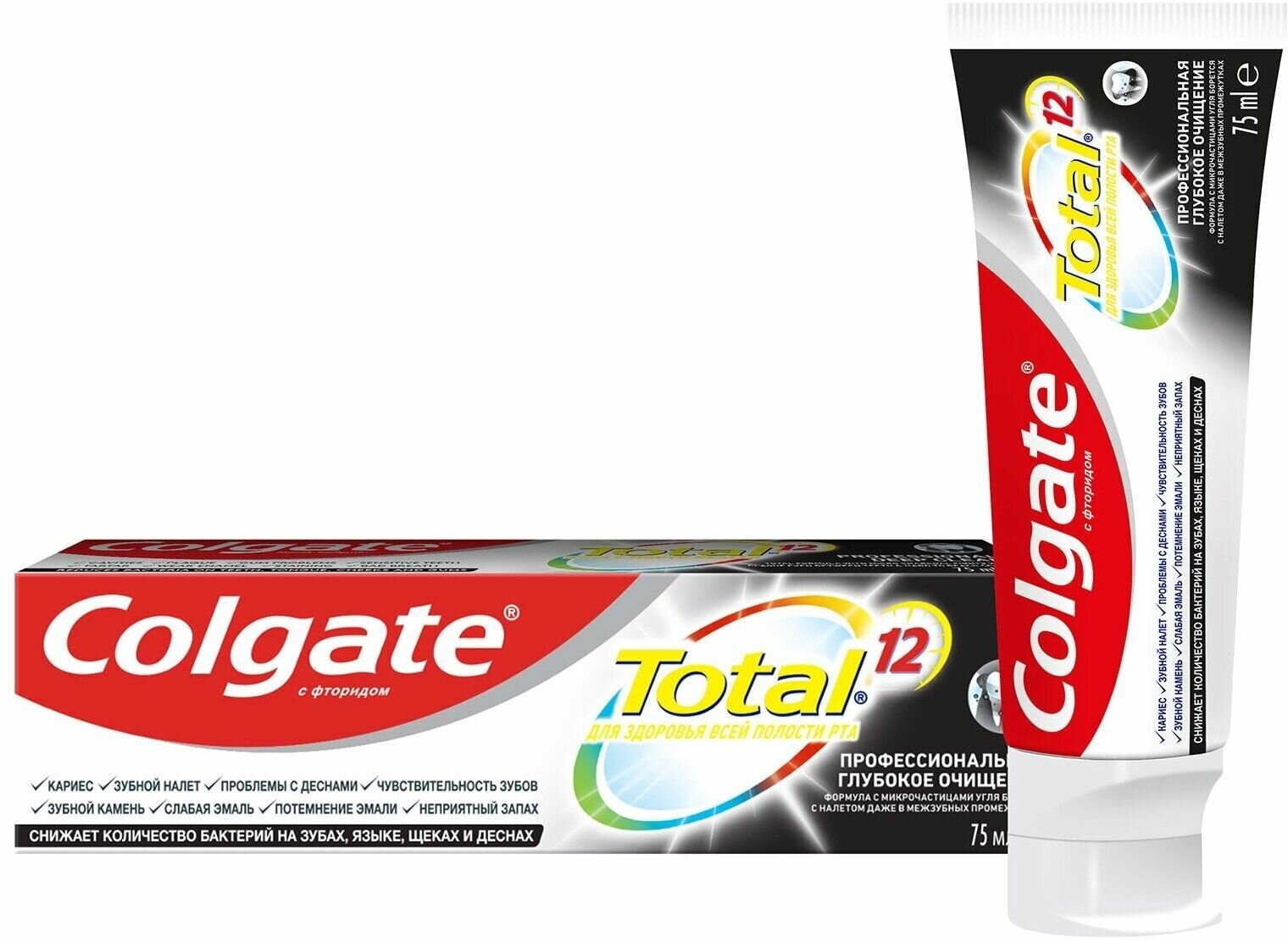 Зубная паста Colgate Тотал, Глубокое Очищение, 75 мл
