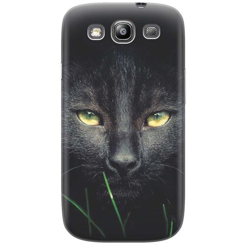 фото Cиликоновый чехол на samsung galaxy s3 / самсунг с3 с принтом "кошка в темноте" gosso