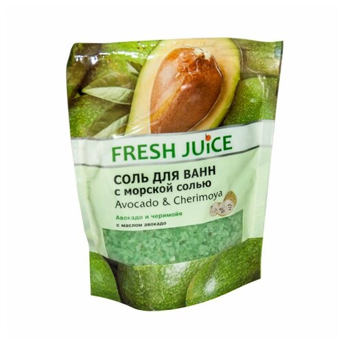 Соль для ванны Fresh Juice Avocado  & Cherimoya дой-пак 500 мл