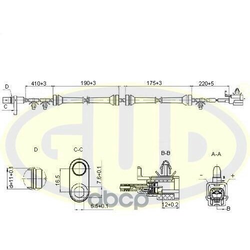 Датчик Abs Задн | Зад | Gabs02424 Nsii0019628139 G.U.D арт. GABS02424