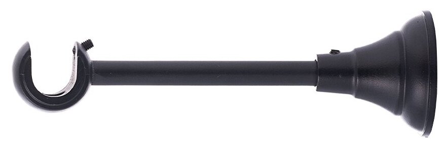 Кронштейн для карнизов OLEXDECO «Открытый Элегия I» для трубы диаметром 16 мм, 1 шт. Чёрный матовый - фотография № 3