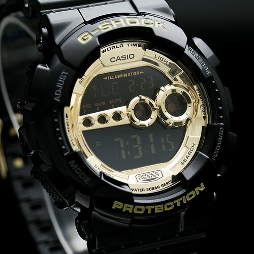 фото Наручные часы casio, черный, золотой