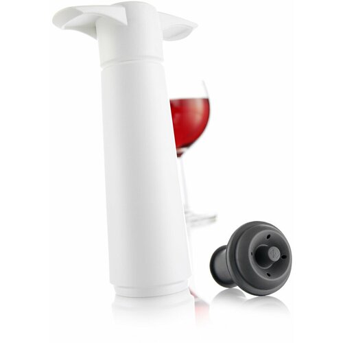 Вакуумный насос для вина Vacu Vin Wine Saver White + пробка