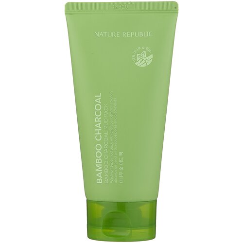 фото Nature republic маска для очищения пор bamboo charcoal mud pack, 150 г