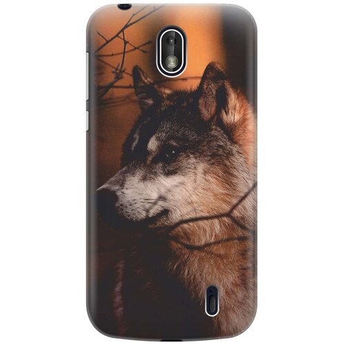 фото Re:pa накладка transparent для nokia 1 с принтом "красивый волк"