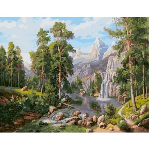 картина по номерам paintboy original gx21105 горный водопад 40х50 см Картина по номерам Горный водопад 40х50 см Hobby Home