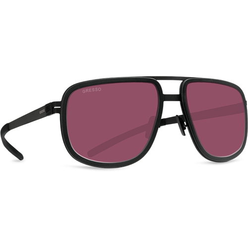 Солнцезащитные очки Gresso, квадратные, с защитой от УФ, фотохромные, для мужчин, черный
