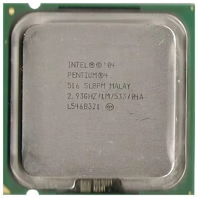 Процессор Intel Pentium 4 516 Prescott LGA775 1 x 2933 МГц