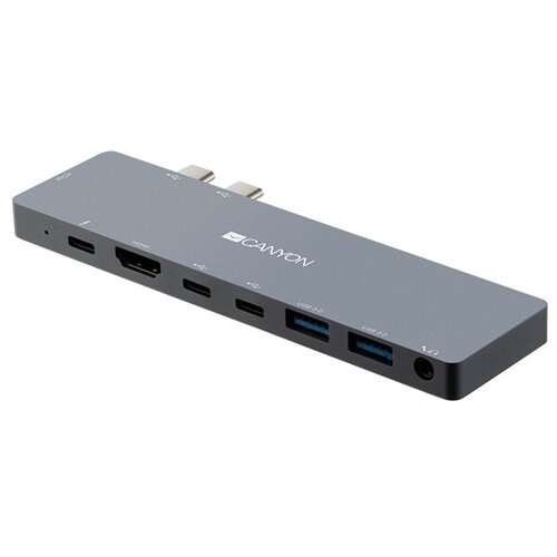 USB-концентратор Canyon 8-в-1 (CNS-TDS08DG) разъемов: 5 серый