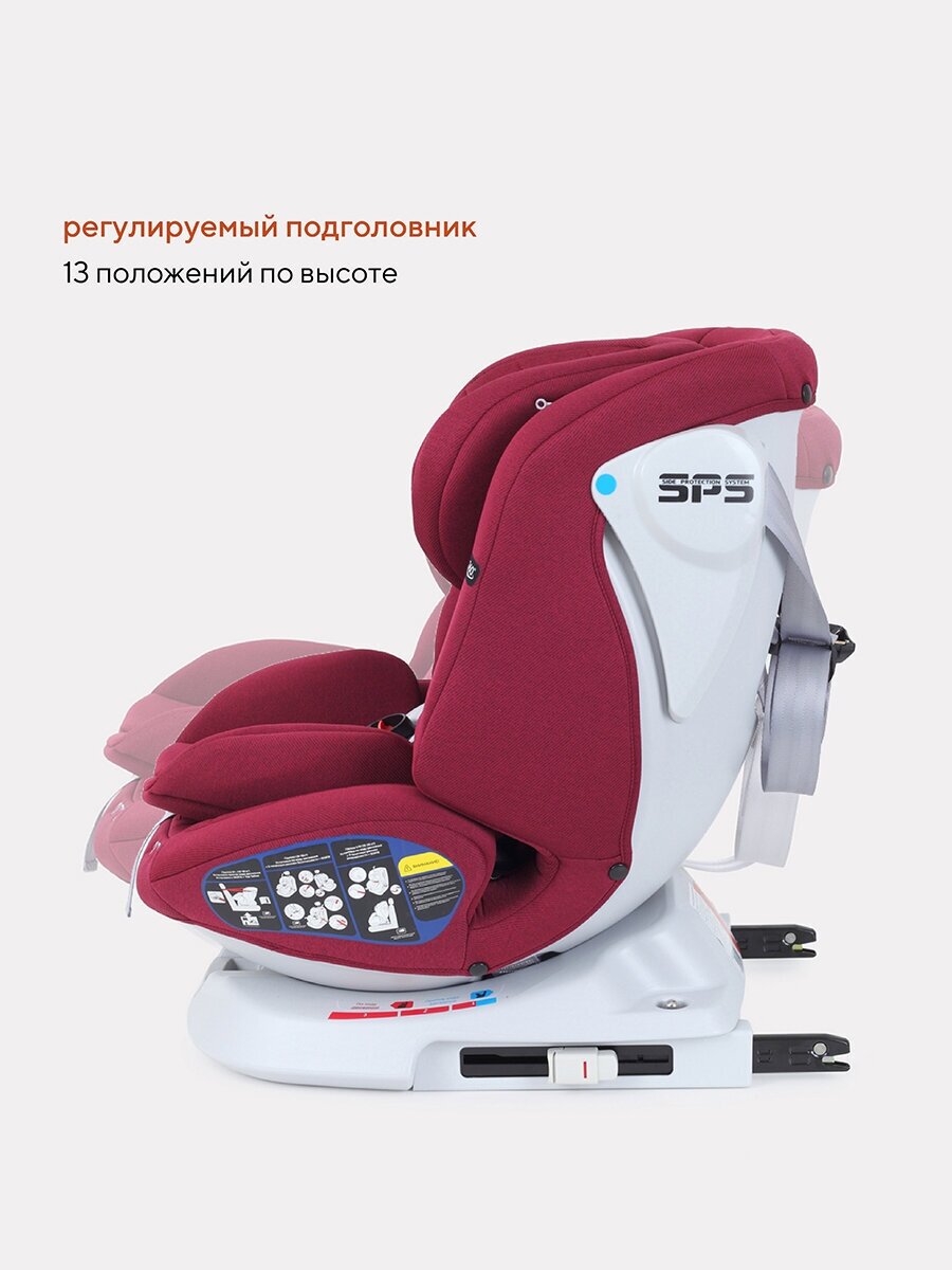 Автокресло Rant Nitro isofix UB619 группа 0+/1/2/3 от 0 до 12 лет вес 0-36 кг рост 40-145 см, Red