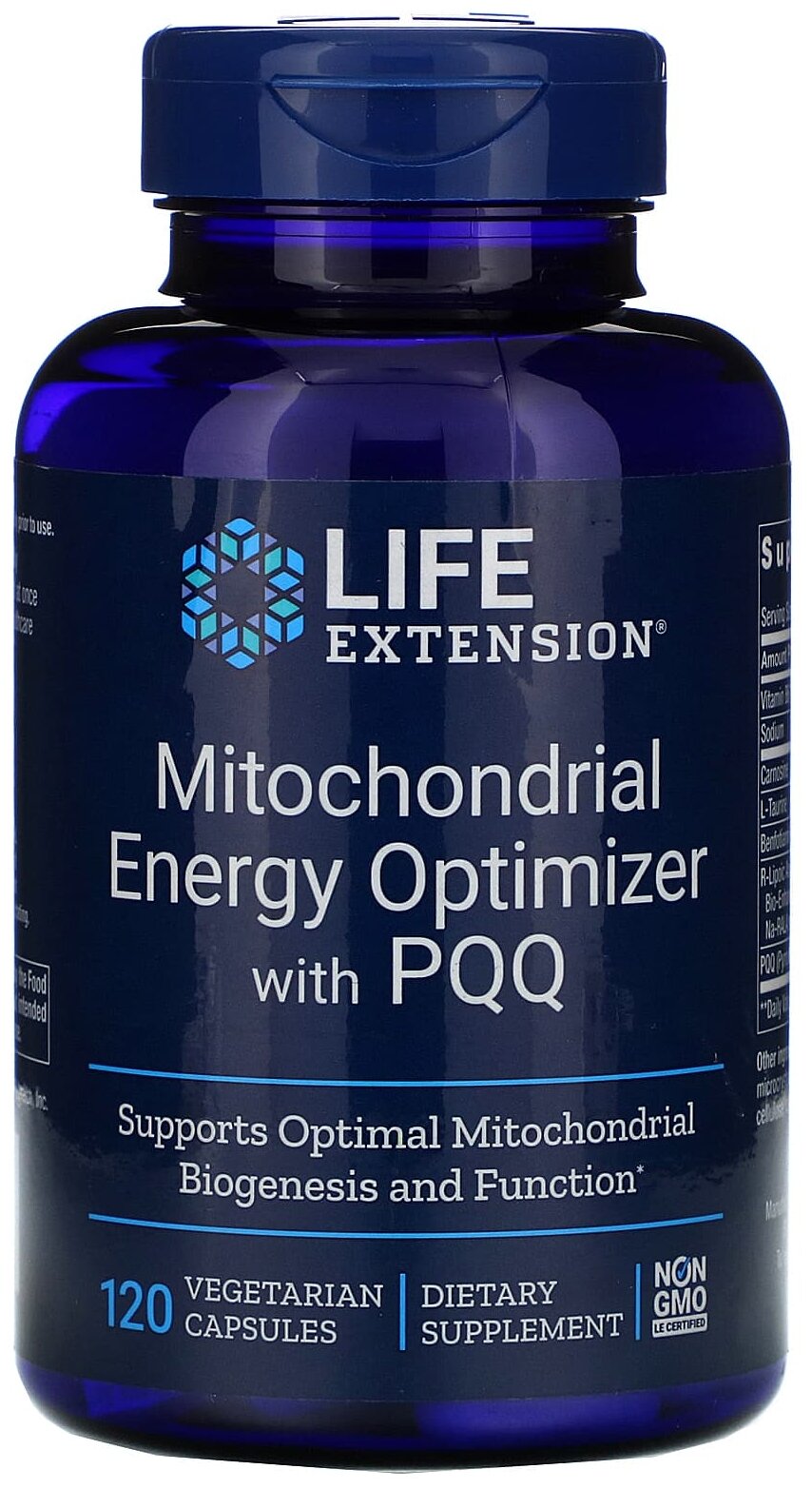 Капсулы Life Extension Mitochondrial Energy Optimizer with PQQ, 140 г, 120 шт.