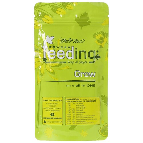 Комплексное удобрение Green House Powder Feeding Grow 125 гр.