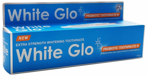 Зубная паста White Glo, Отбеливающая с пробиотиками, 100 г