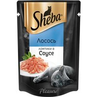 Влажный корм для кошек "Ломтики в соусе", Sheba, лосось, 85 г