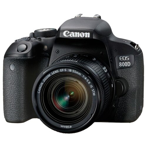 Фотоаппарат Canon EOS 800D Kit EF-S 18-55mm f/4-5.6 IS STM, черный фотоаппарат canon eos 850d kit ef s 18 55mm f 4 5 6 is stm черный
