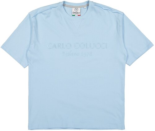 Футболка Carlo Colucci, хлопок, размер M, голубой