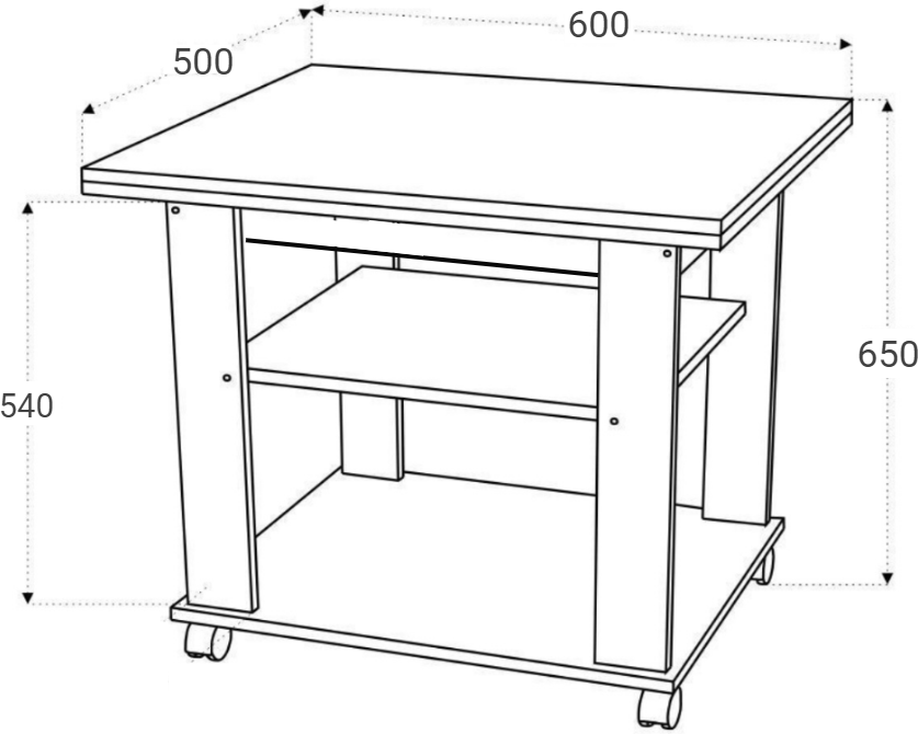 Журнальный стол раскладной прямоугольный 50х60 (100х60) для дома, мебельный цвет дуб сонома , ЛДСП, REGENT style