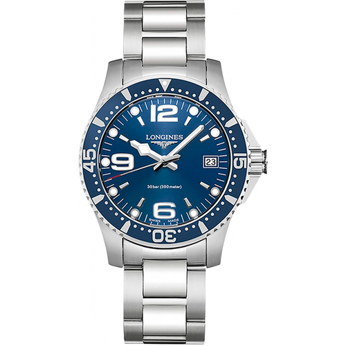 Наручные часы LONGINES Longines HydroConquest L3.840.4.96.6, синий, серебряный