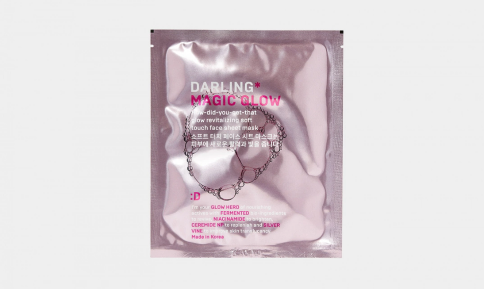 Освежающая маска с wow-эффектом cияния DARLING* magic glow glow revitalizing mask 3шт