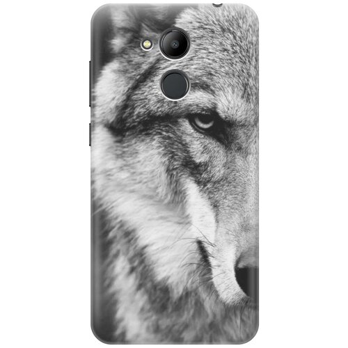 фото Gosso ультратонкий силиконовый чехол-накладка для honor 6c pro с принтом "спокойный волк"