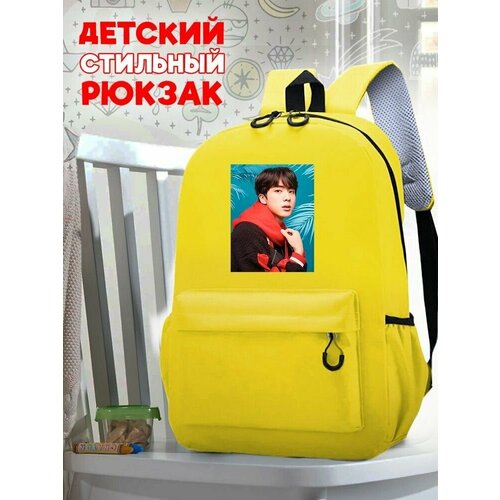 Школьный желтый рюкзак с принтом Музыка BTS - 43 школьный желтый рюкзак с принтом музыка bts 92