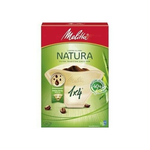 Фильтры для кофе 1х4 Melitta Natura 80 шт. (Из Финляндии)