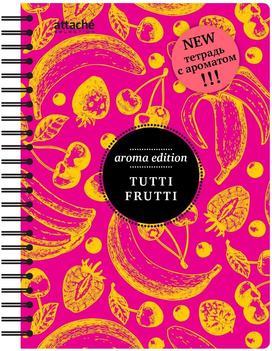Бизнес-тетрадь ароматизир.100л, кл, А5, тутти фрутти, спир, тонир. блок 84904