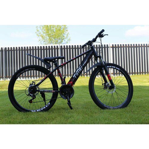 Велосипед подростковый Richiesto TT101 21 скорость 24 Стальная рама Спортивный Унисекс Горныйгородской черныйкрасный с белой надписью 2275900₽