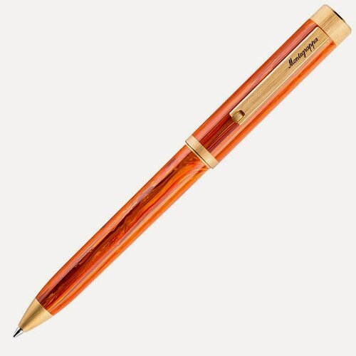 Изображение товара Шариковая ручка Montegrappa Zero Zodiac Leo (Лев) Yellow Gold IP Steel. Артикул ZZ-LEO-BP