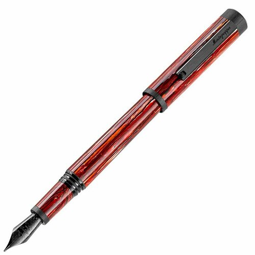 Перьевая ручка Montegrappa Zero Zodiac Scorpio (Скорпион) Ultra Black IP Steel M. Артикул ZZ-SC-FP-M