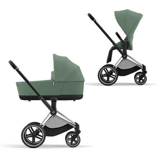 Cybex Priam IV Коляска 2 в 1, шасси IV Chrome Black/Leaf Green cybex priam iv коляска 2 в 1 fe we the best шасси chrome